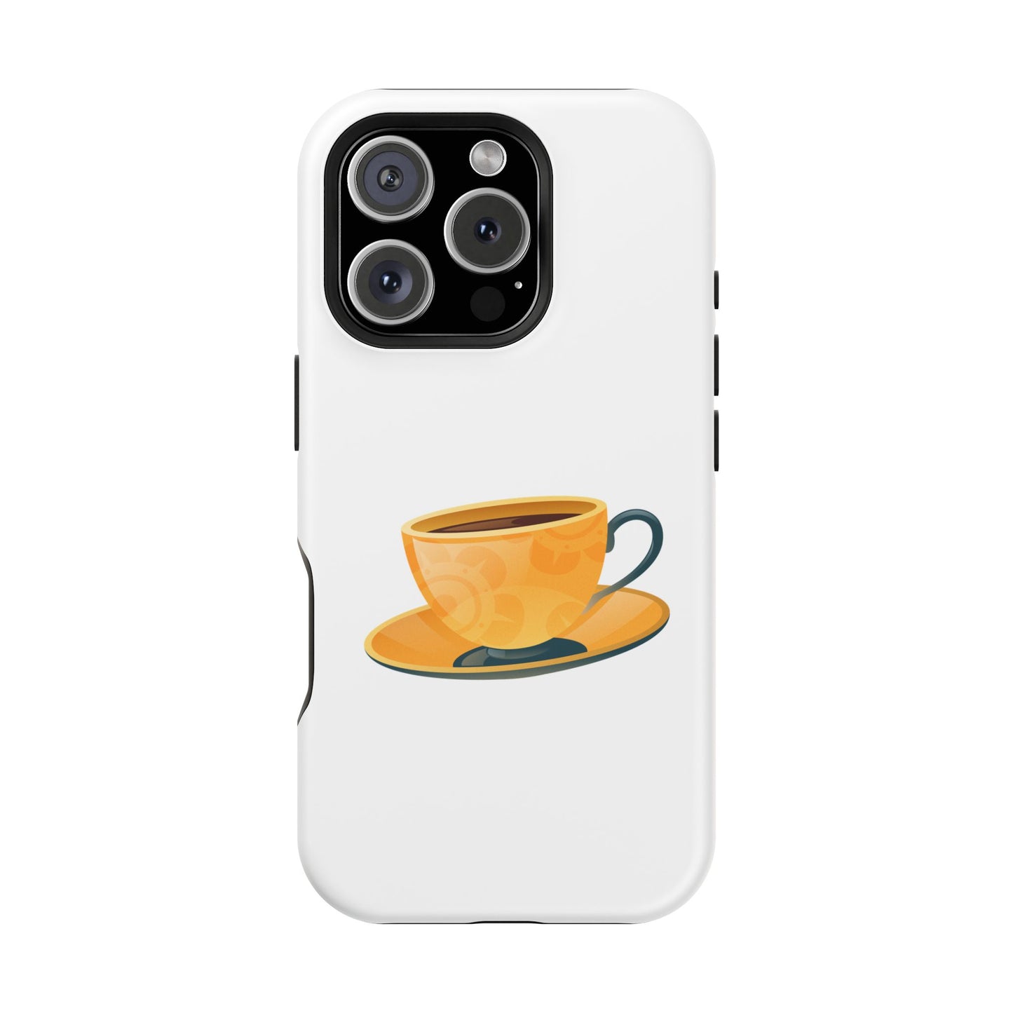 Stylish Magnetic Phone Case with Coffee Cup Design, Phone Accessory, Gift for Coffee Lovers, Functional Decor, Unique Magnet Case