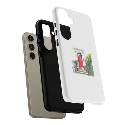 Artistic Phone Case - Charming Red Door Design for Stylish Protection