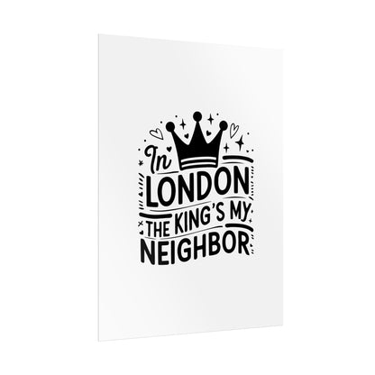 London Themed Rolled Poster - Whimsical Art Print for Home Decor, Gifts, Travel Lovers, Wall Art, Inspirational Quote