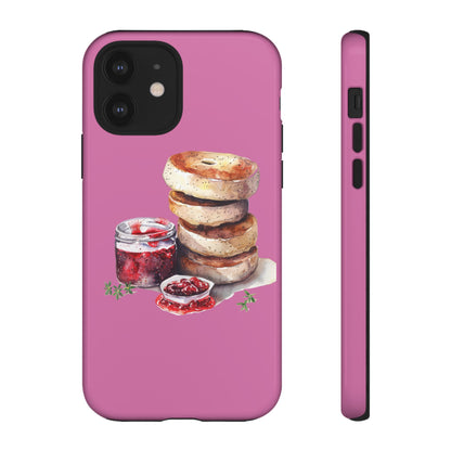 Cute Bagel Phone Case, Tough Cases for Food Lovers, Unique Gifts for Foodies, Phone Accessories for Breakfast Lovers, Fun and Stylish Cases