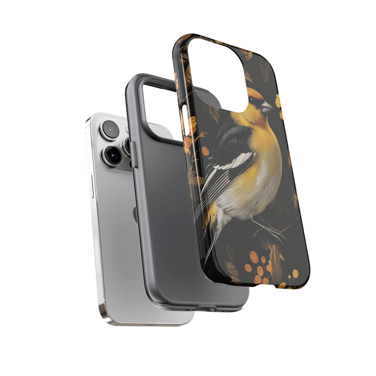 Elegant Bird Phone Case - Tough Cases, Phone Accessories, Wildlife Gifts, Nature Lover, Floral Design, Unique Cases