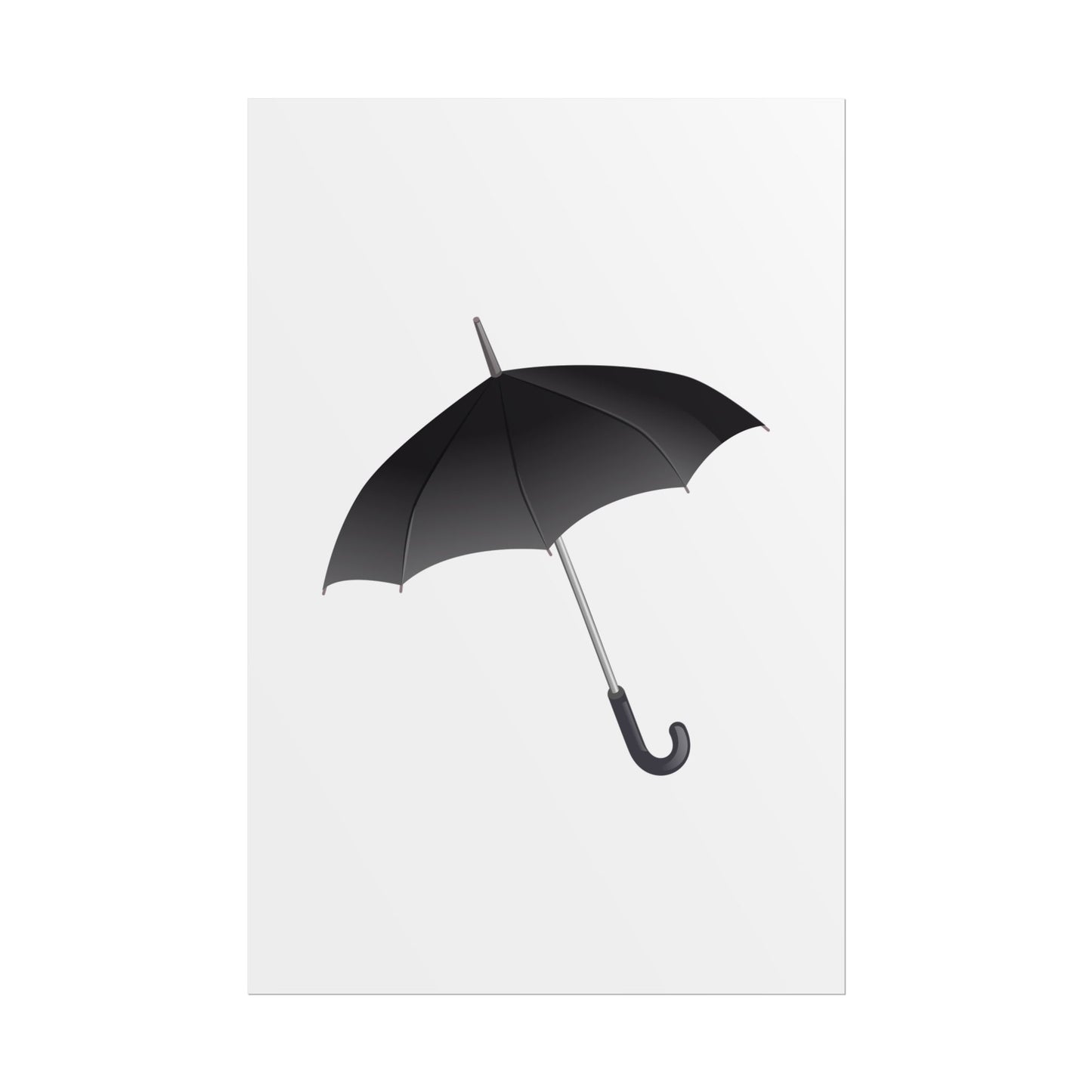 Minimalist Umbrella Wall Art, Chic Home Decor Print, Stylish Poster, Rental Friendly Artwork, Black Umbrella Decor