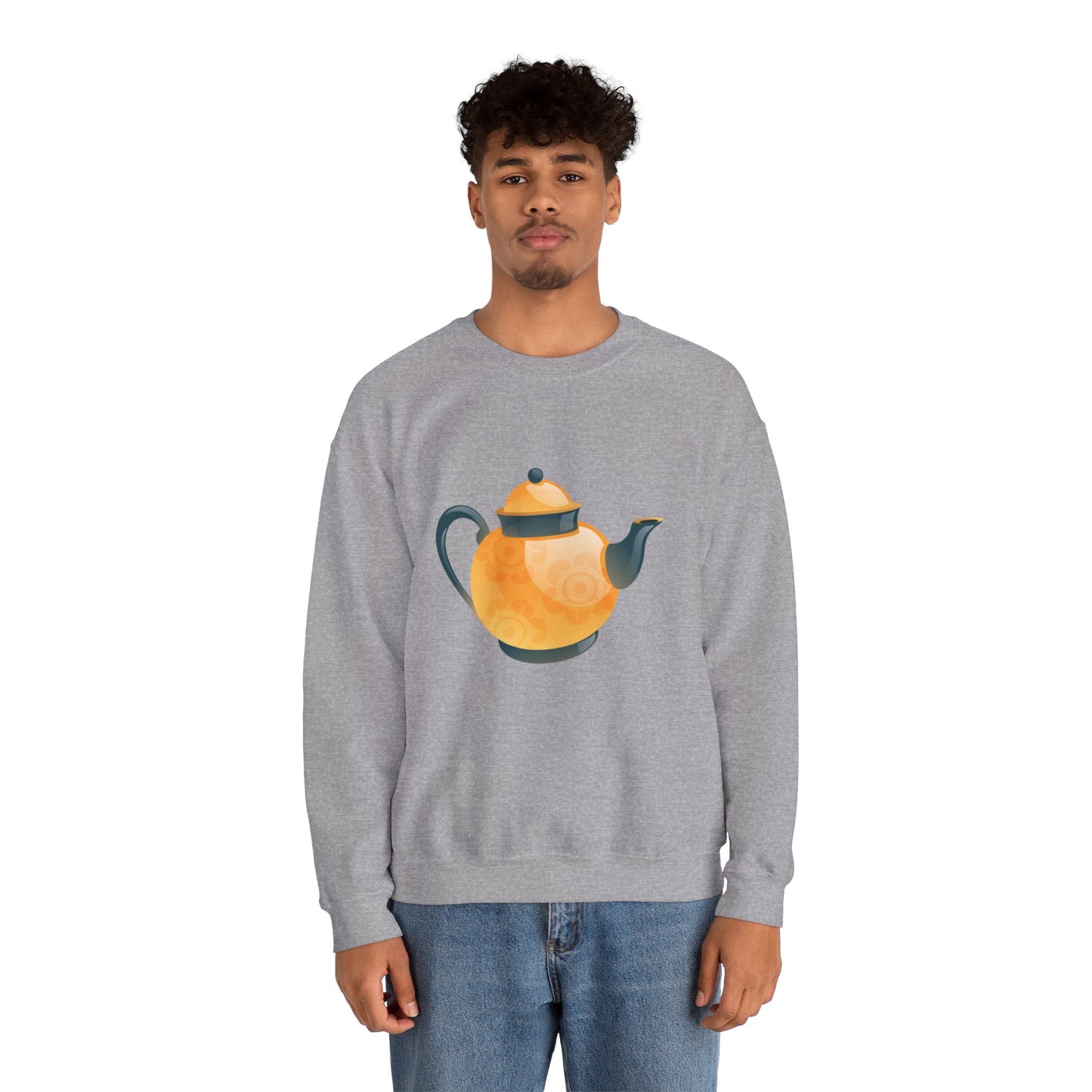 Unisex Heavy Blend™ Crewneck Sweatshirt Trendy - Classic British Tea Kettle