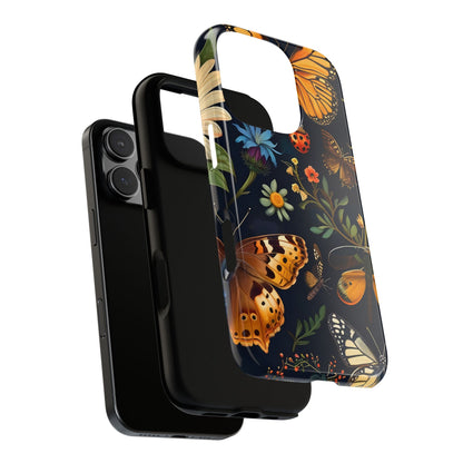 Nature-Inspired Phone Case | Floral Butterfly Design, Tough Phone Cover, Gift for Nature Lovers, Cute Butterfly Case, Home Decor