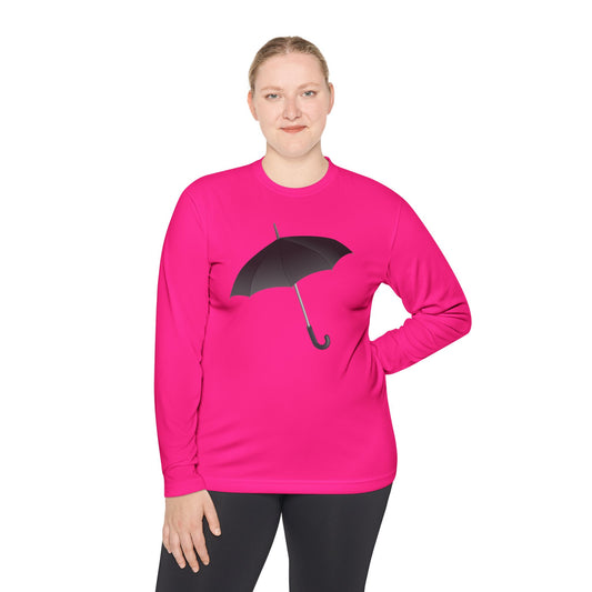 Unisex Lightweight Long Sleeve Tee - Regal Royal Umbrella - Elegant and Majestic Design