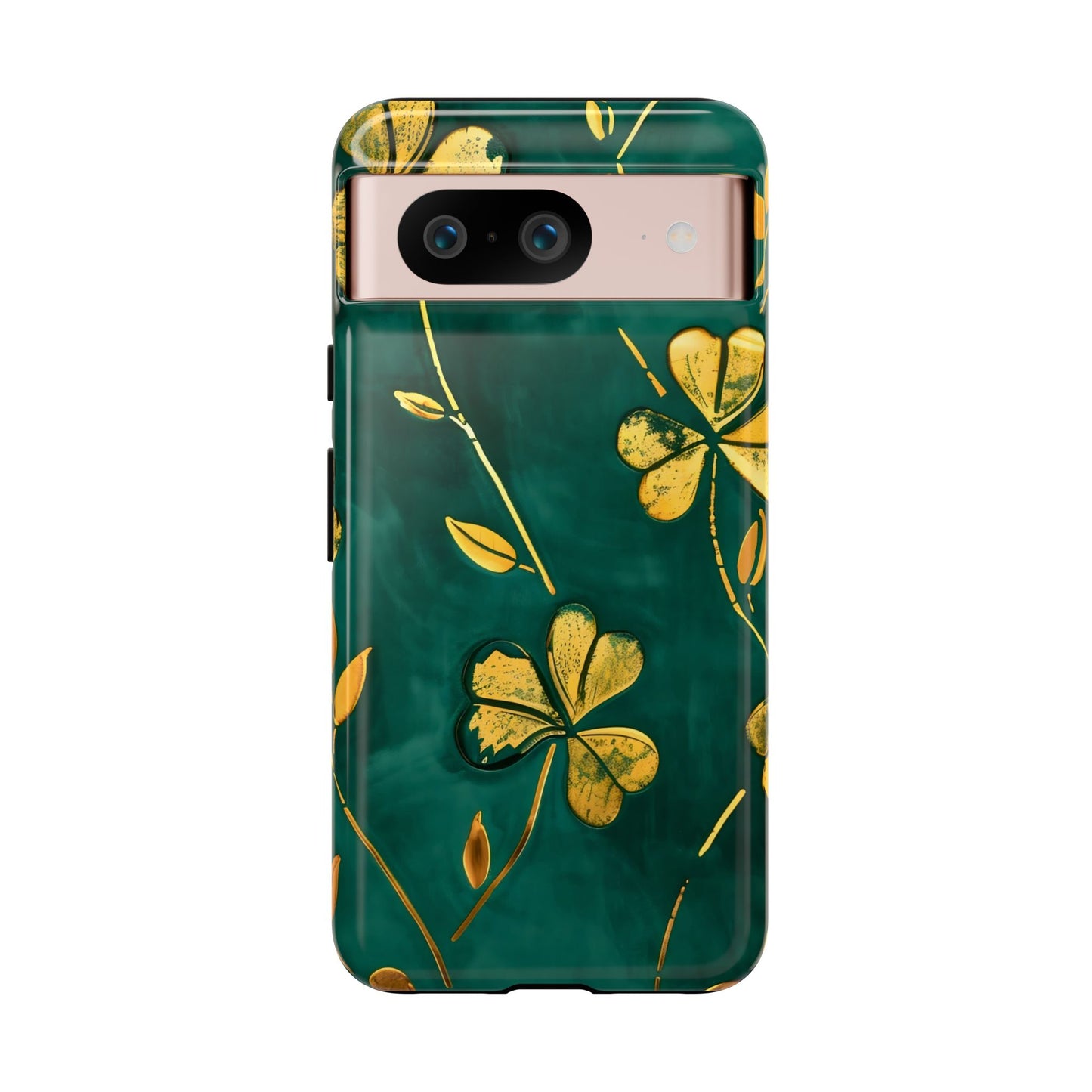 Floral Phone Case with Gold Accents, Tough Phone Cover, Stylish Phone Protector, Unique Gift for Her, Nature Lover Accessory