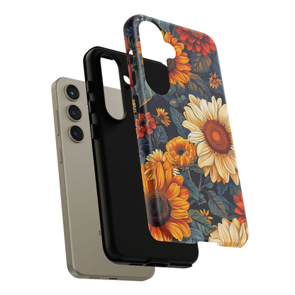 Floral Tough Phone Case | Sunflower Design, iPhone Cover, Protective Case, Gifts for Her, Floral Phone Accessory