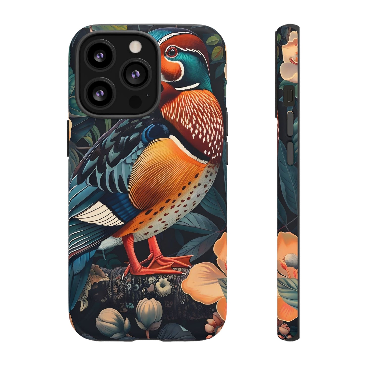 Vibrant Phone Case with Artistic Bird Design, Nature Lover Gift, Wildlife Enthusiast Accessory, Floral Tech Case, Unique Mobile Cover