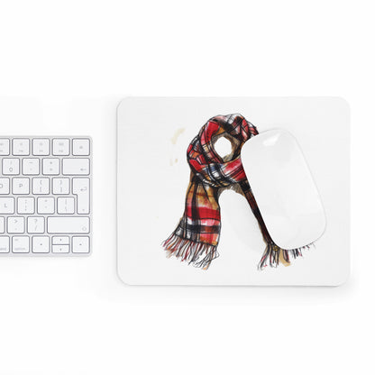 Cozy Scarf Mouse Pad, Warm Desk Accessory, Ideal Gift for Home Office, Seasonal Décor, Great for Winter