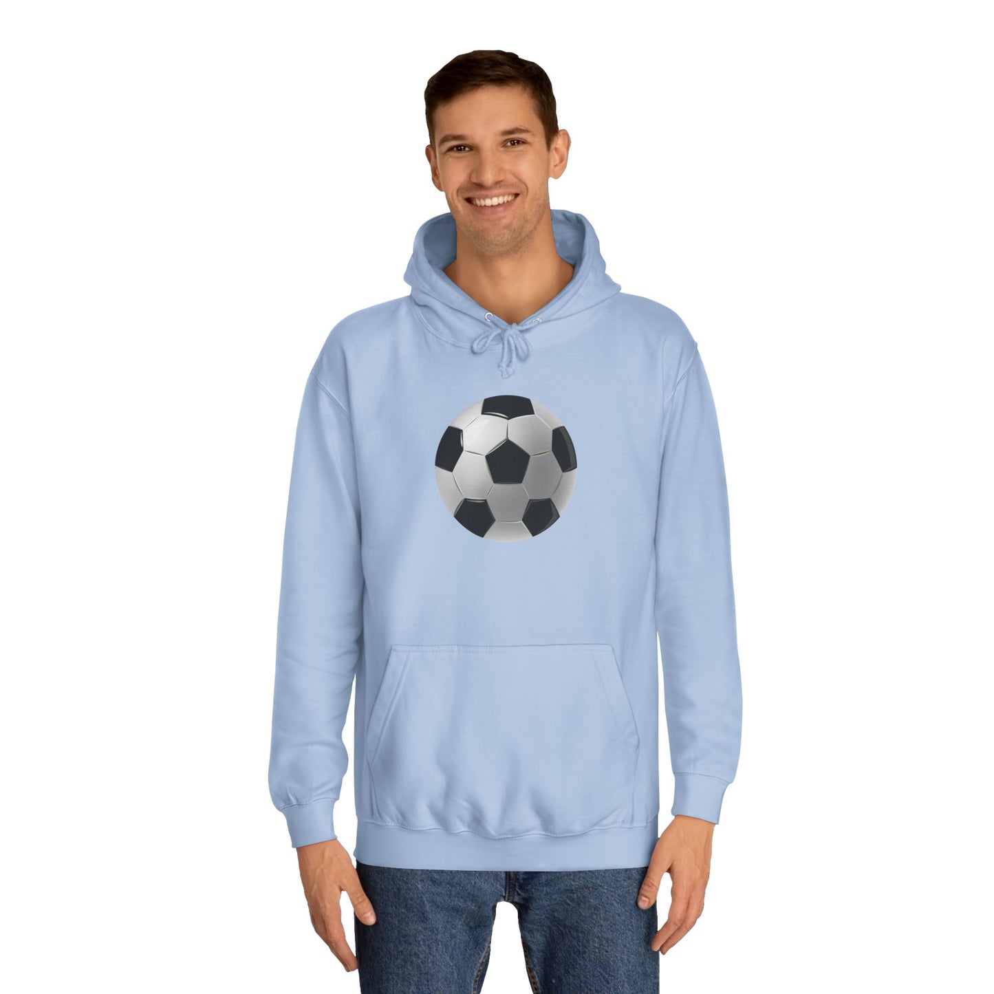 Dynamic Football Design - Sports Passion and Energetic Unisex College Hoodie