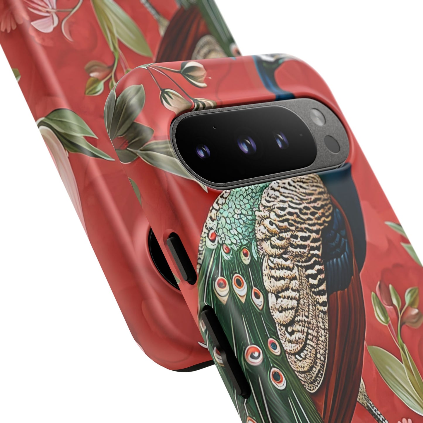 Peacock Tough Phone Case | Stylish Phone Cover, Unique Gift for Nature Lovers, Phone Accessory, Vibrant Floral Design