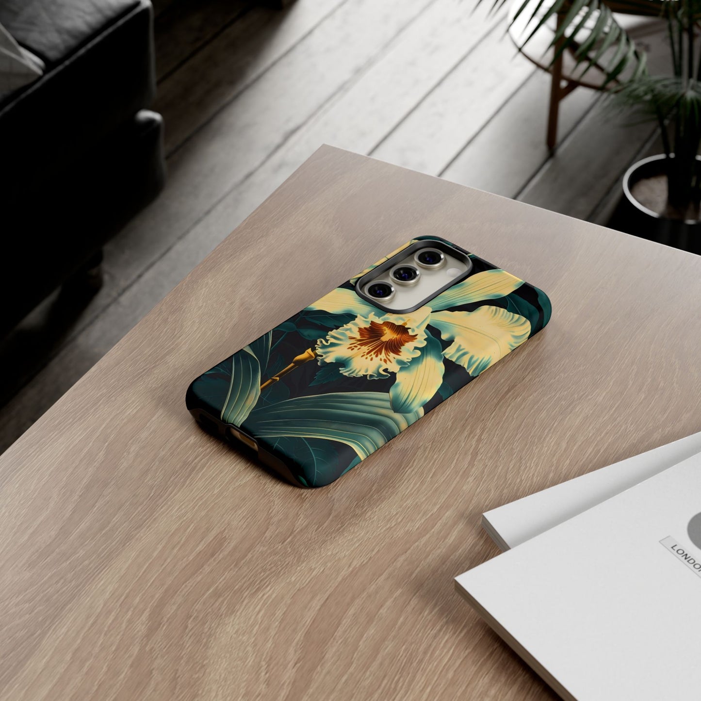Floral Phone Case - Tough Cases with Orchid Design, Durable Smartphone Cover for Nature Lovers, Floral Gift for Her, Botanical [...]