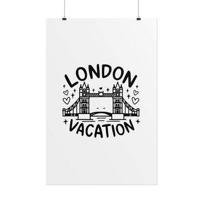 London Vacation Rolled Poster - Travel Decor for Home, Wall Art Print, Gift for Travelers, London Artwork, Holiday Gift Idea