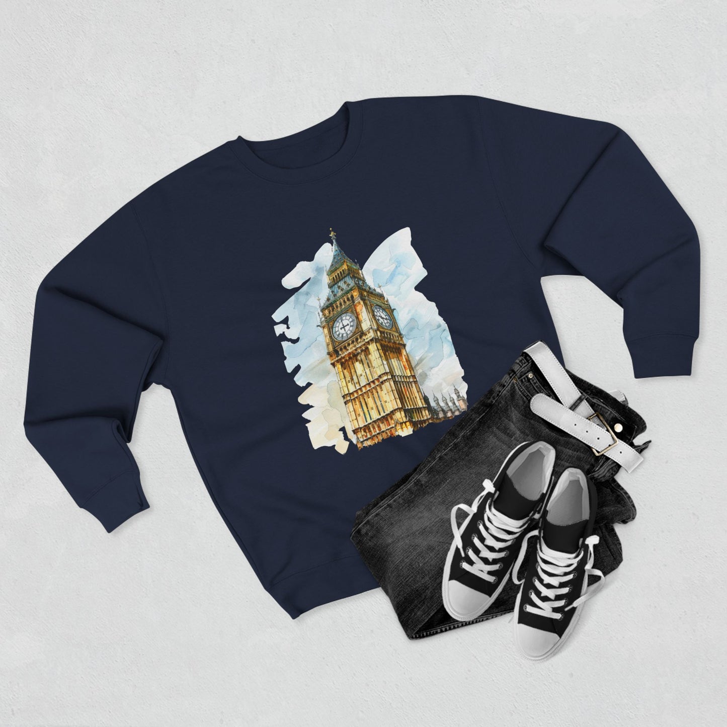 Unisex Crewneck Sweatshirt - Iconic Big Ben Clock Tower