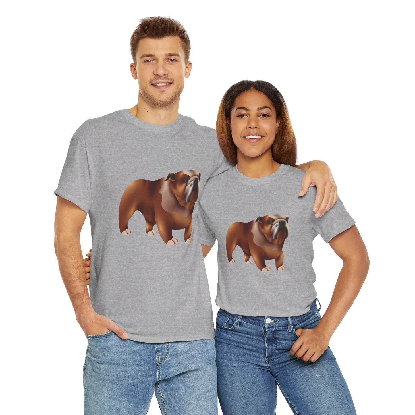 Adorable British Dog Relaxed Unisex Heavy Cotton T-Shirt