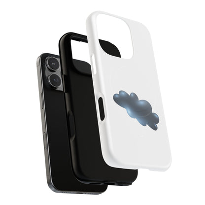 Stylish Magnetic Phone Case, Tough Protective Case, Cloud Design Phone Cover, Unique Gift for Tech Lovers, Trendy Mobile Accessories