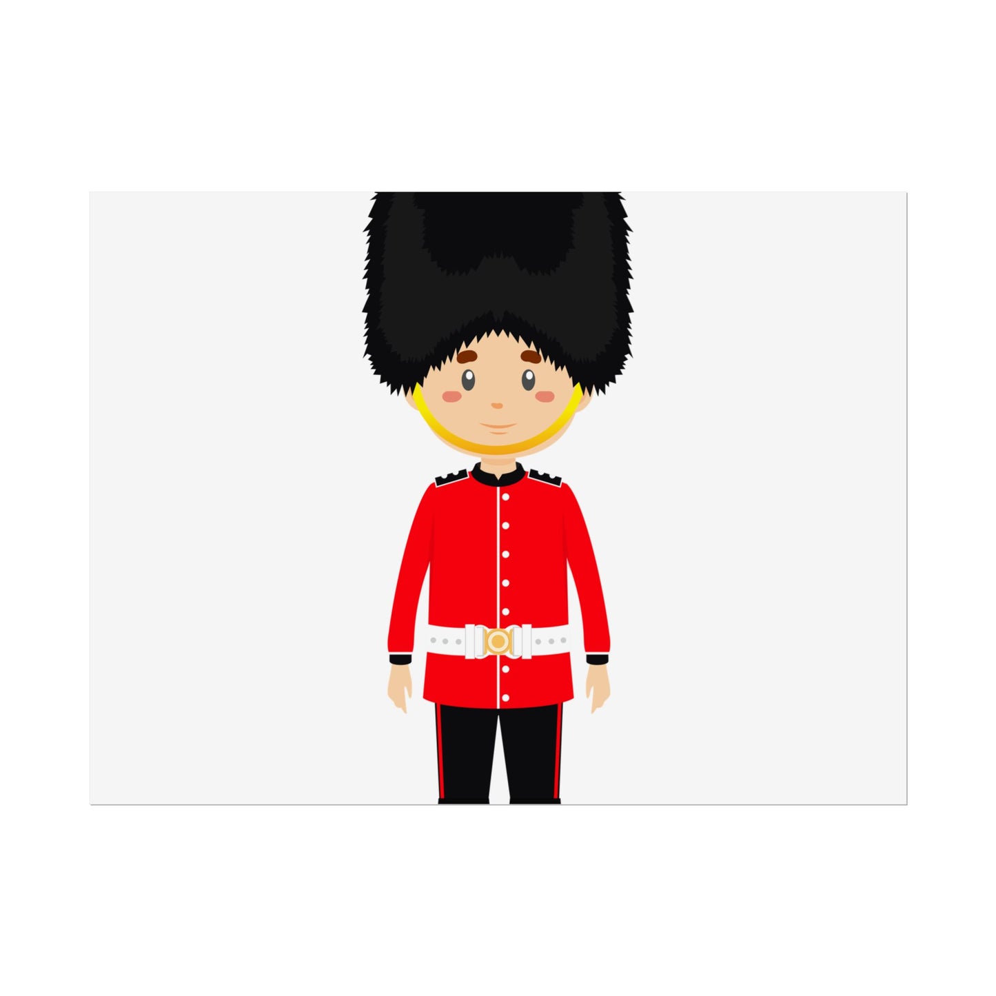 Adorable British Soldier Rolled Posters, Kids Room Decor, Unique Gift, Nursery Art, Educational Wall Art
