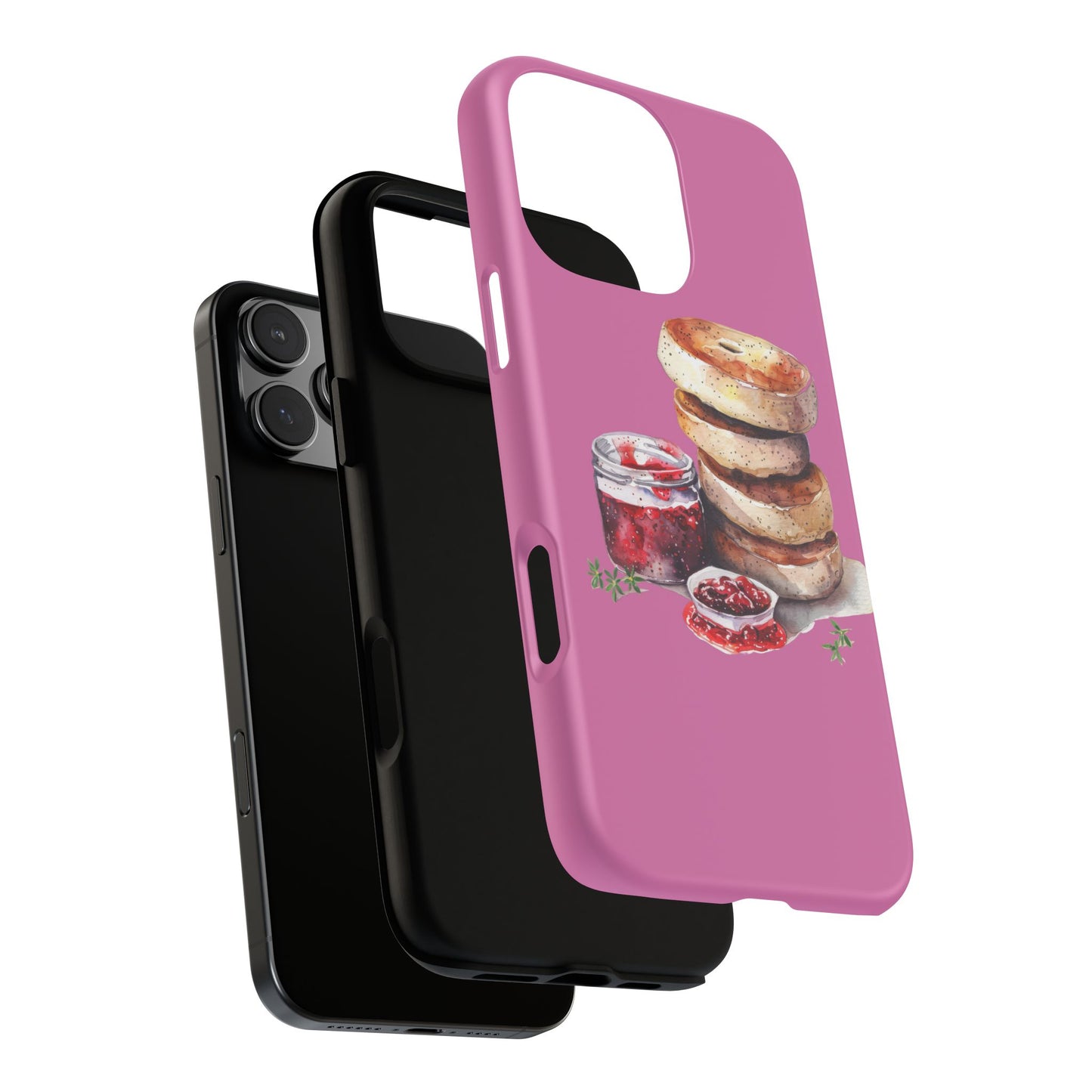 Cute Bagel Phone Case, Tough Cases for Food Lovers, Unique Gifts for Foodies, Phone Accessories for Breakfast Lovers, Fun and Stylish Cases
