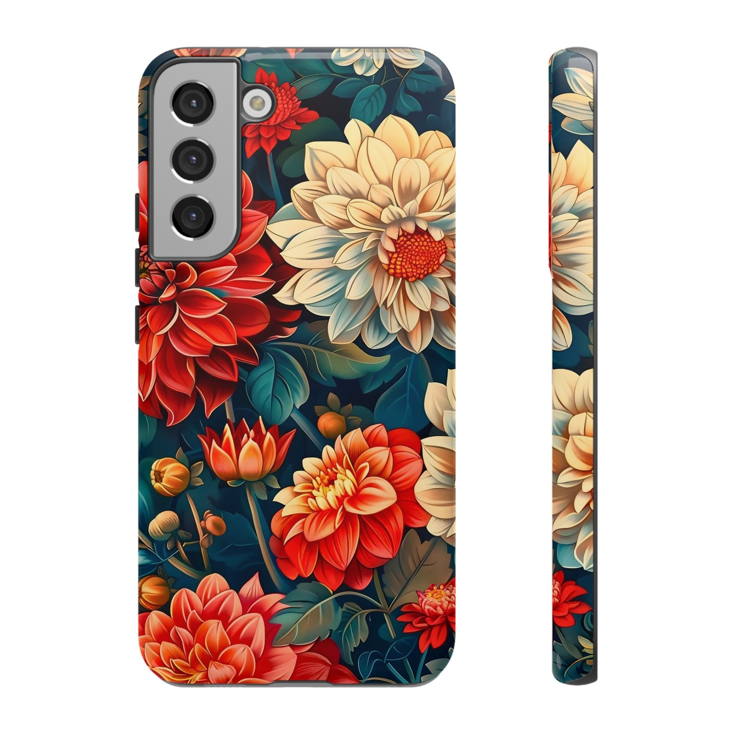 Floral Phone Case - Vibrant Tough Cases, Stylish Floral Cell Phone Cover, Gift for Her, Trendy Phone Accessory, Flower Design
