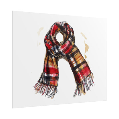Cozy Scarf Wall Art - Fall Decor for Home, Rustic Style, Gift for Her, Cozy Vibes, Autumn Aesthetic