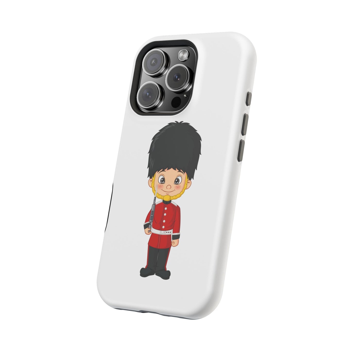 Cute Cartoon Soldier Magnetic Tough Case, Kid's Phone Cover, Fun Gift for Children, Birthday Present, Youth Accessories, Durable Protection