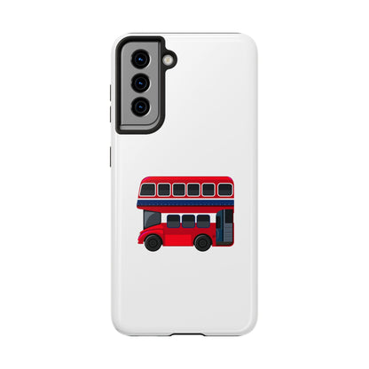 London Double-Decker Bus Tough Phone Case - Durable Design for Adventurers and Travelers