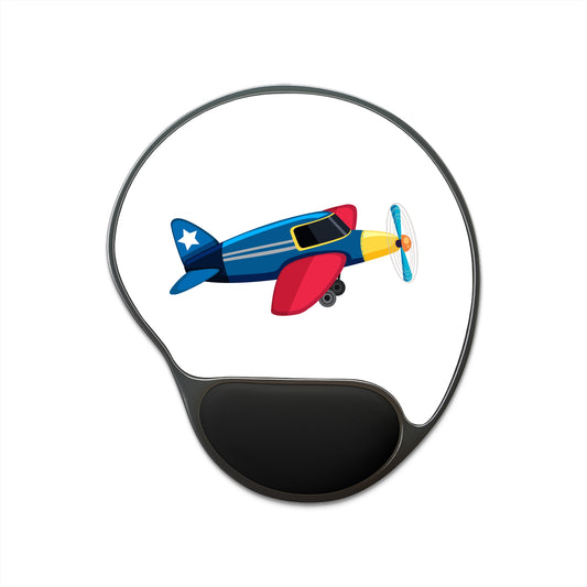 Airplane Mouse Pad with Wrist Rest, Aviation Gift for Pilots, Office Decor, Gamer Accessory, Travel Desk Aesthetic
