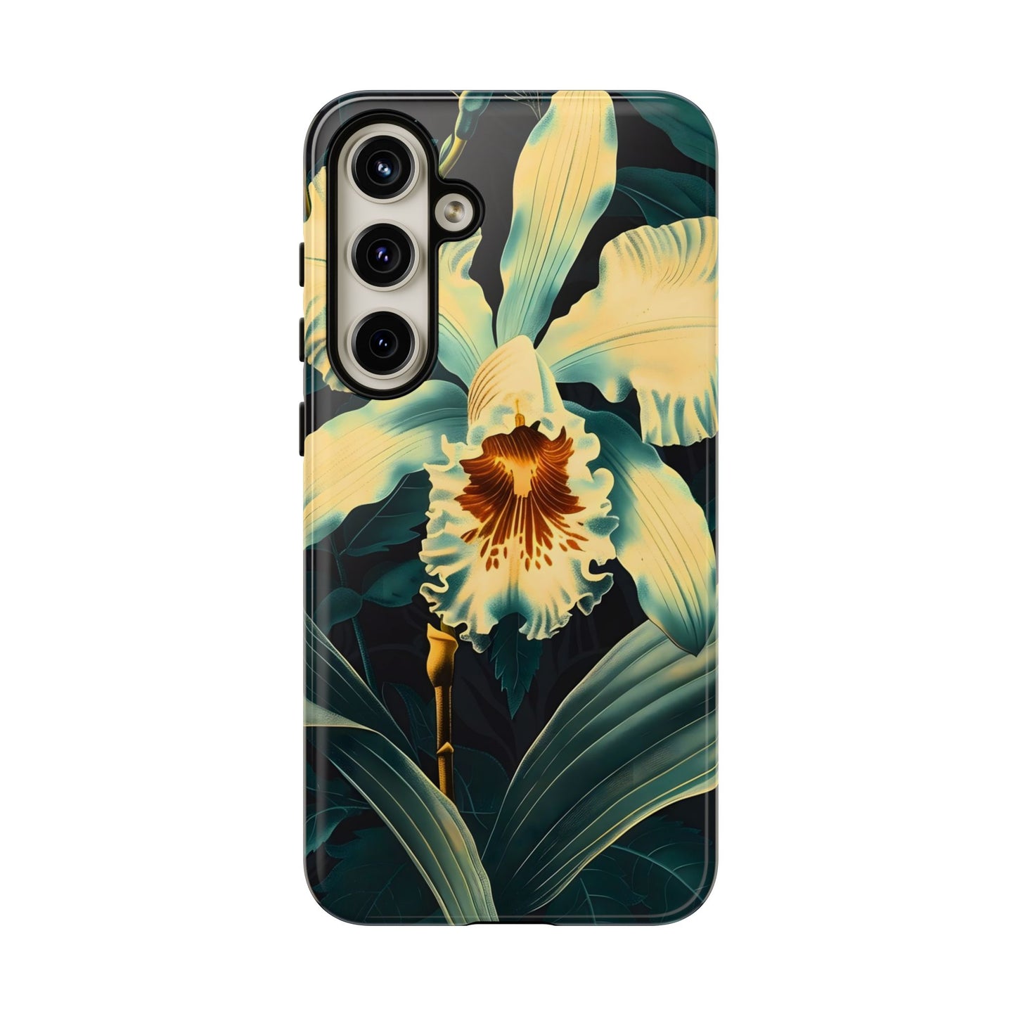 Floral Phone Case - Tough Cases with Orchid Design, Durable Smartphone Cover for Nature Lovers, Floral Gift for Her, Botanical [...]