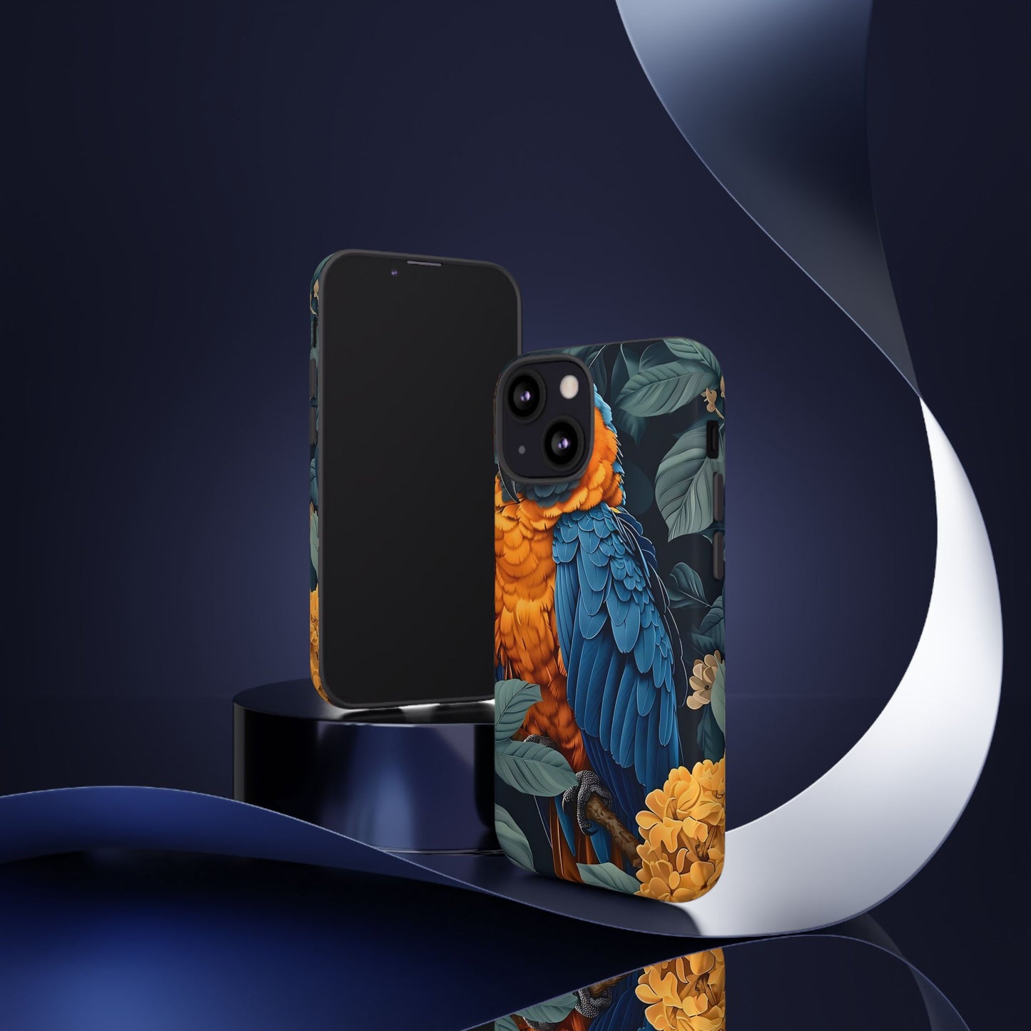 Tropical Parrot Phone Case - Tough Cases, Colorful Phone Cover, Nature Lover Gift, Floral Design, Bird Lover Accessory