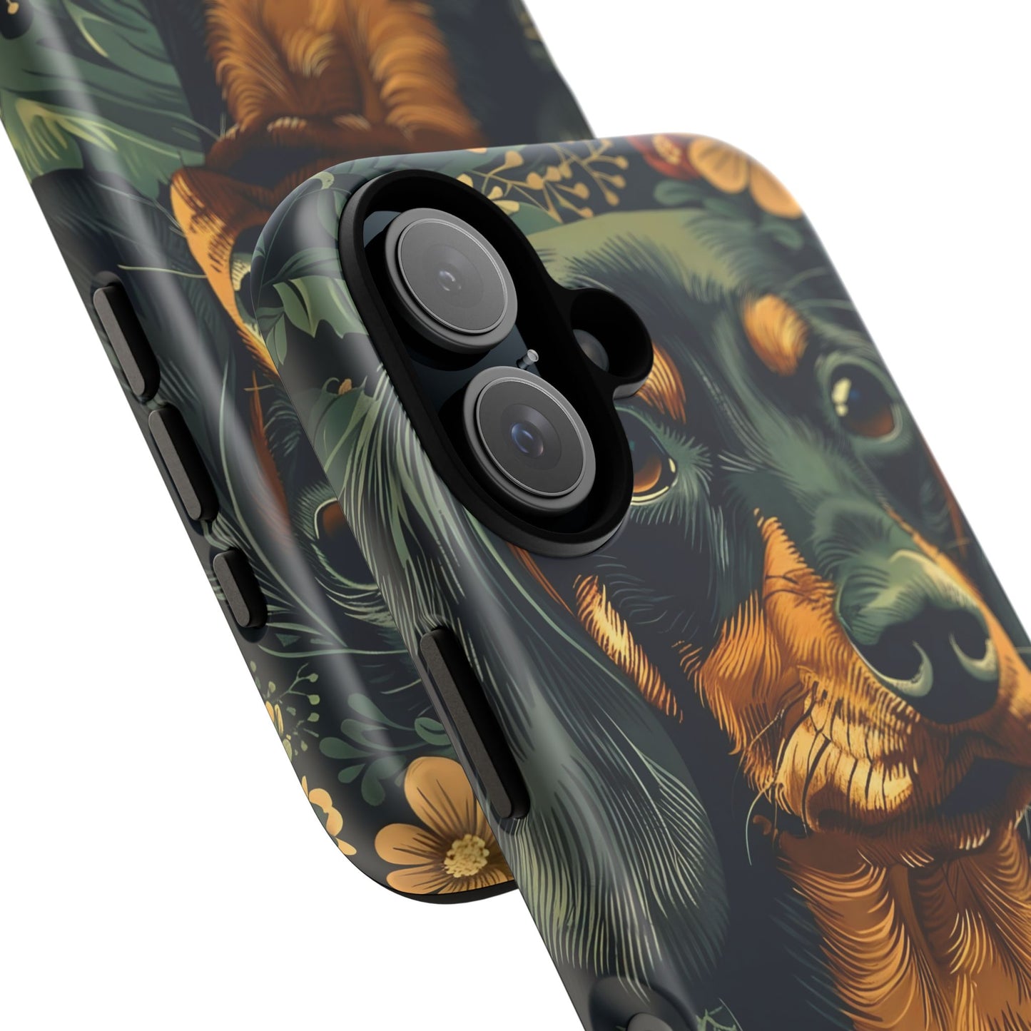 Dachshund Phone Case, Floral Pet Phone Cover, Dog Lover Gift, Tough Phone Case, Custom Dachshund Design, Unique Dog Owner Accessory