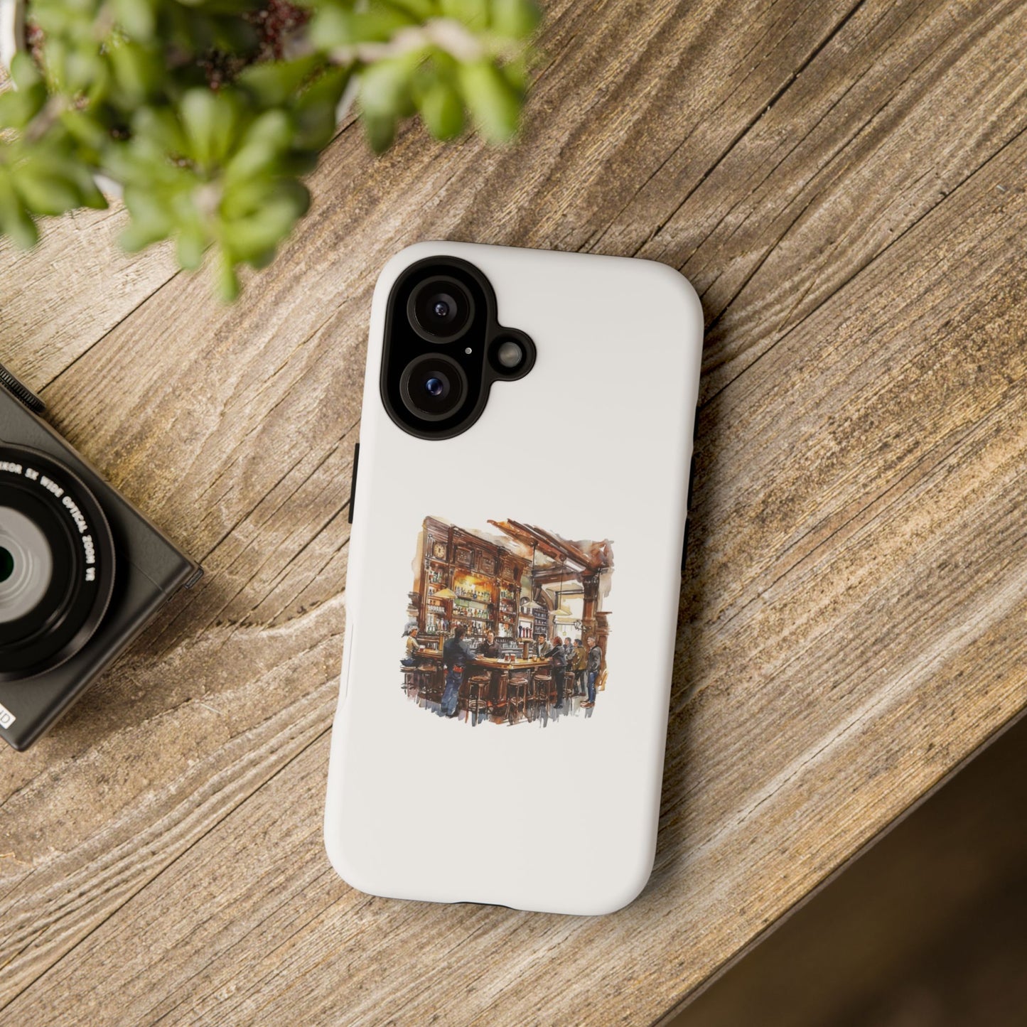 Artistic Phone Case - Cozy Pub Design