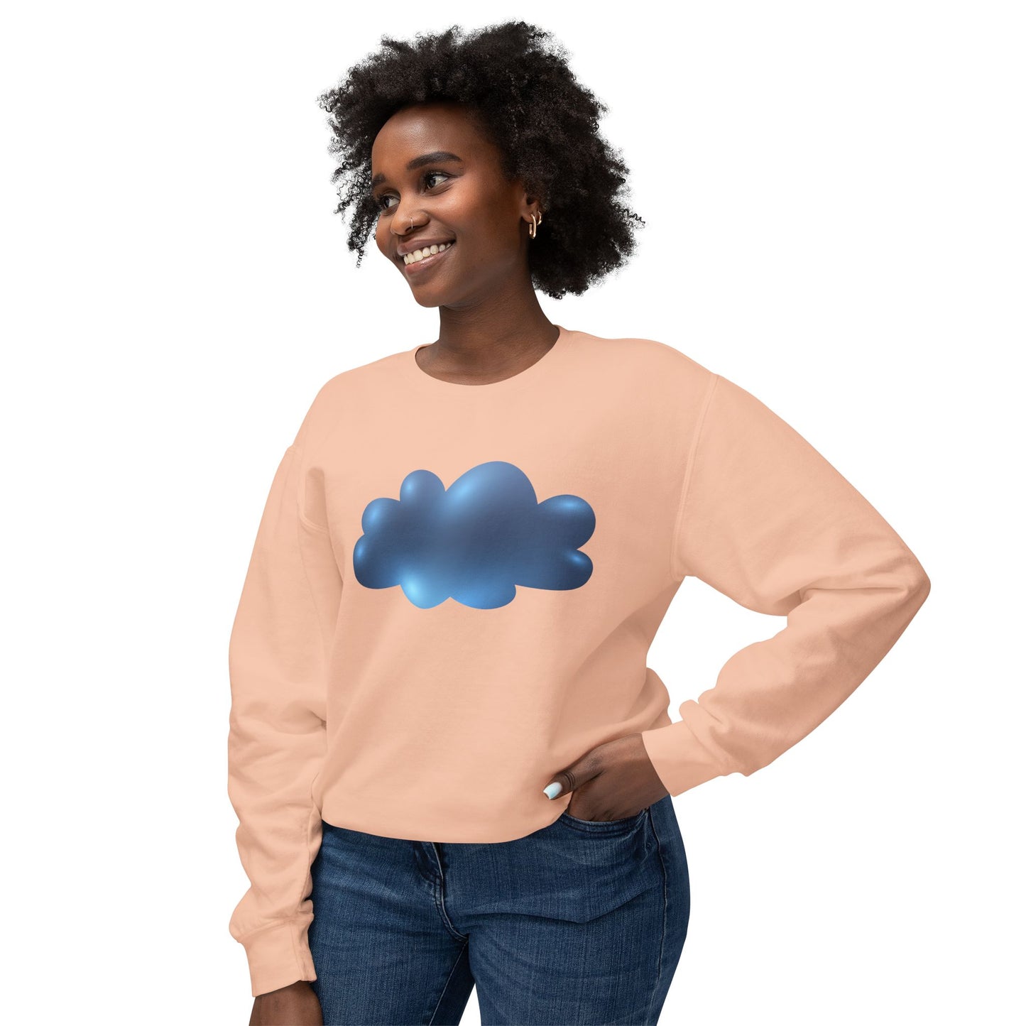 Unisex Lightweight Crewneck Sweatshirt - Serene Cloudscape
