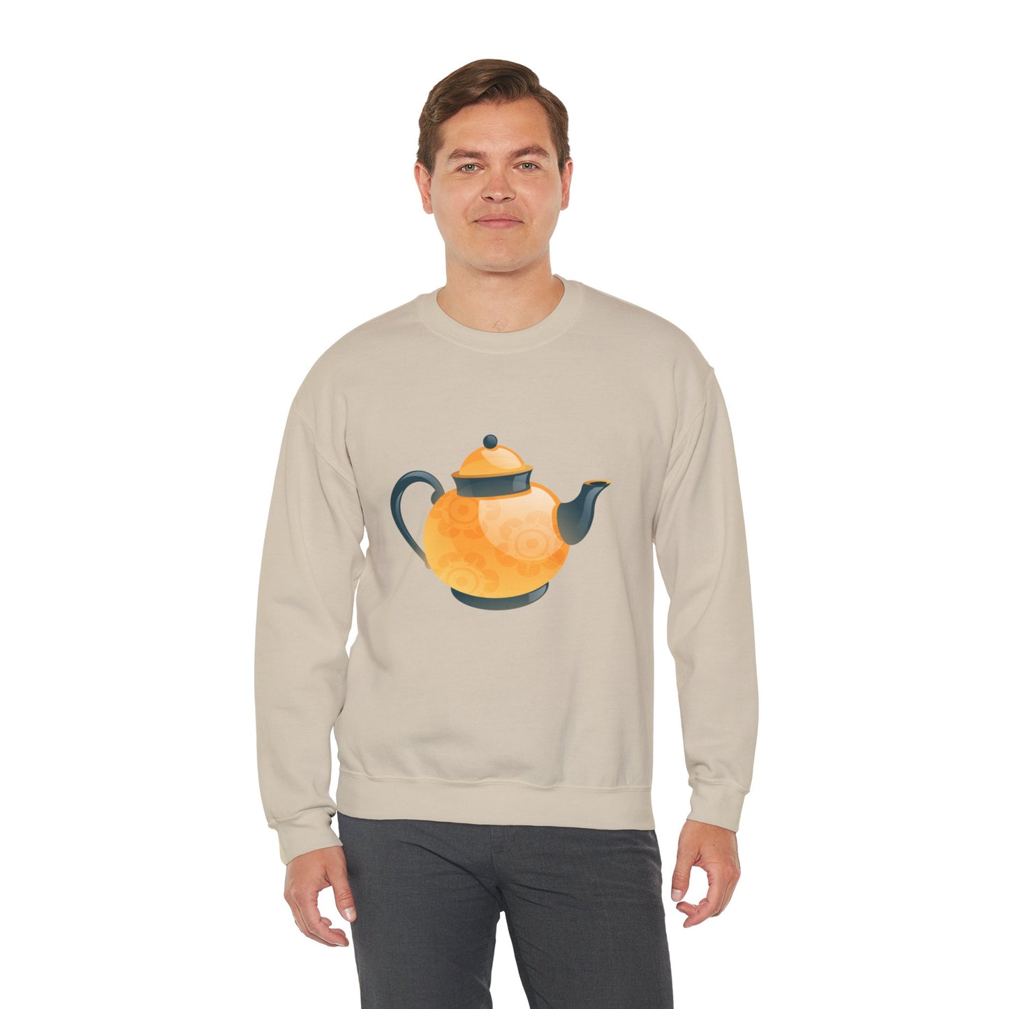 Unisex Heavy Blend™ Crewneck Sweatshirt Trendy - Classic British Tea Kettle