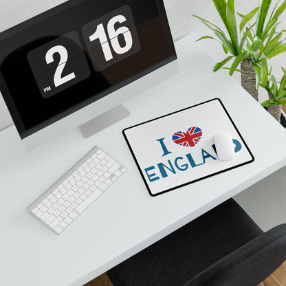 I Love England Desk Mat - Stylish Writing Surface, Office Decor, Gift for Brits, Travel Lovers, Work From Home Essentials