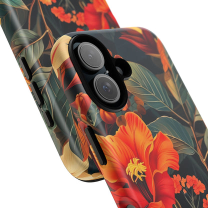 Tough Floral Phone Case | Tropical Vibe, Gift for Nature Lovers, Summer Beach Accessory, Floral Pattern, Trendy Phone Accessories