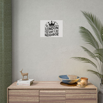 London Themed Rolled Poster - Whimsical Art Print for Home Decor, Gifts, Travel Lovers, Wall Art, Inspirational Quote