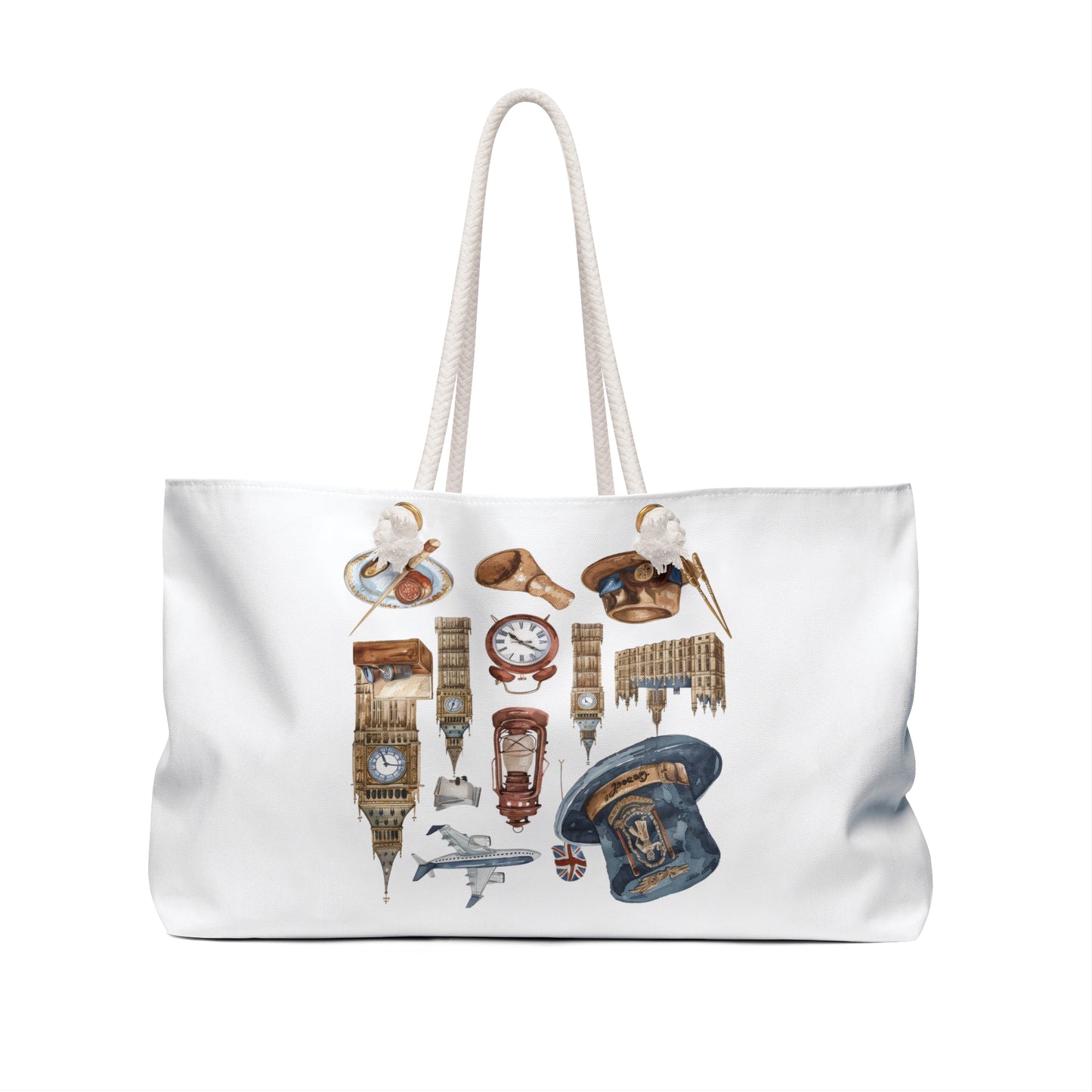 London Adventure Weekender Bag, Travel Tote, Weekend Getaway Bag, Vacation Essentials, Gift for Travelers, Exploring England