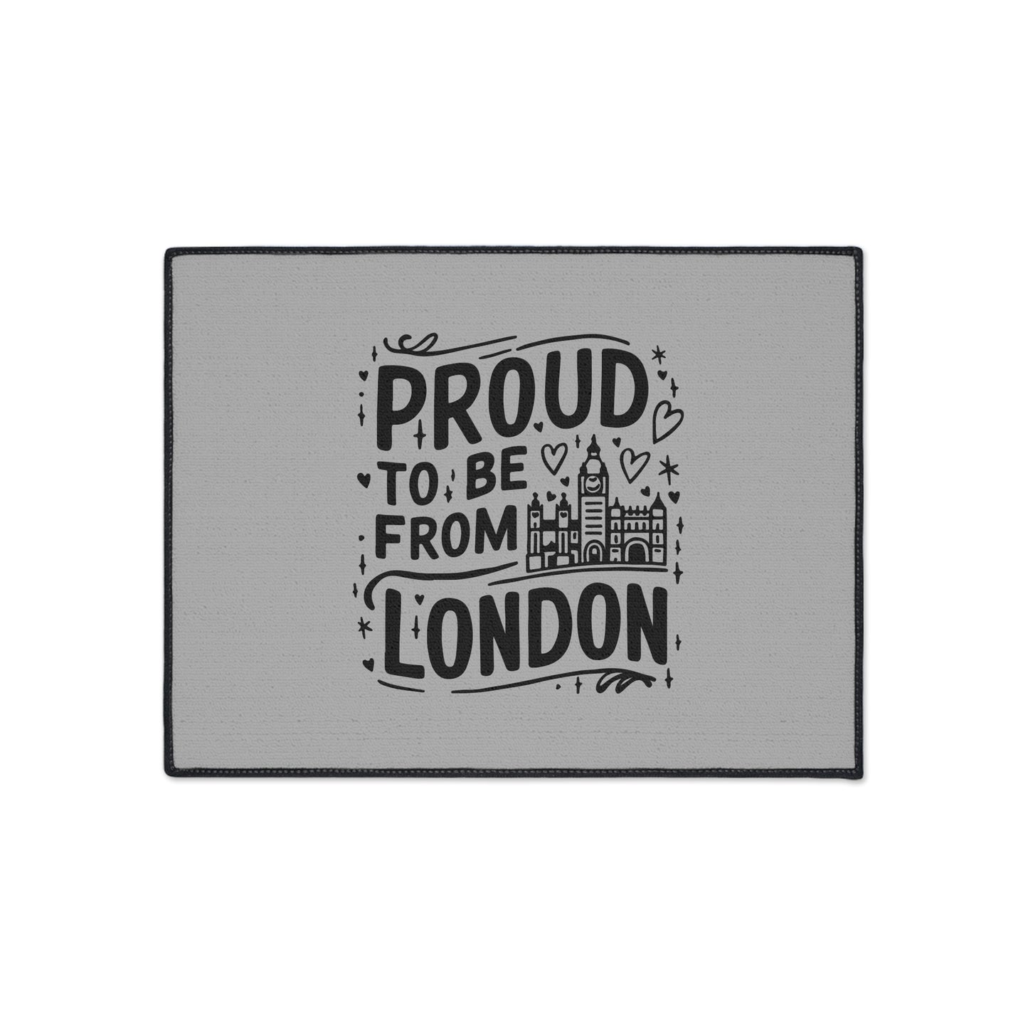 Proud London Floor Mat, Home Decor, Entryway Mat, Gifts for London Lovers, UK Pride, Personalized Floor Rug