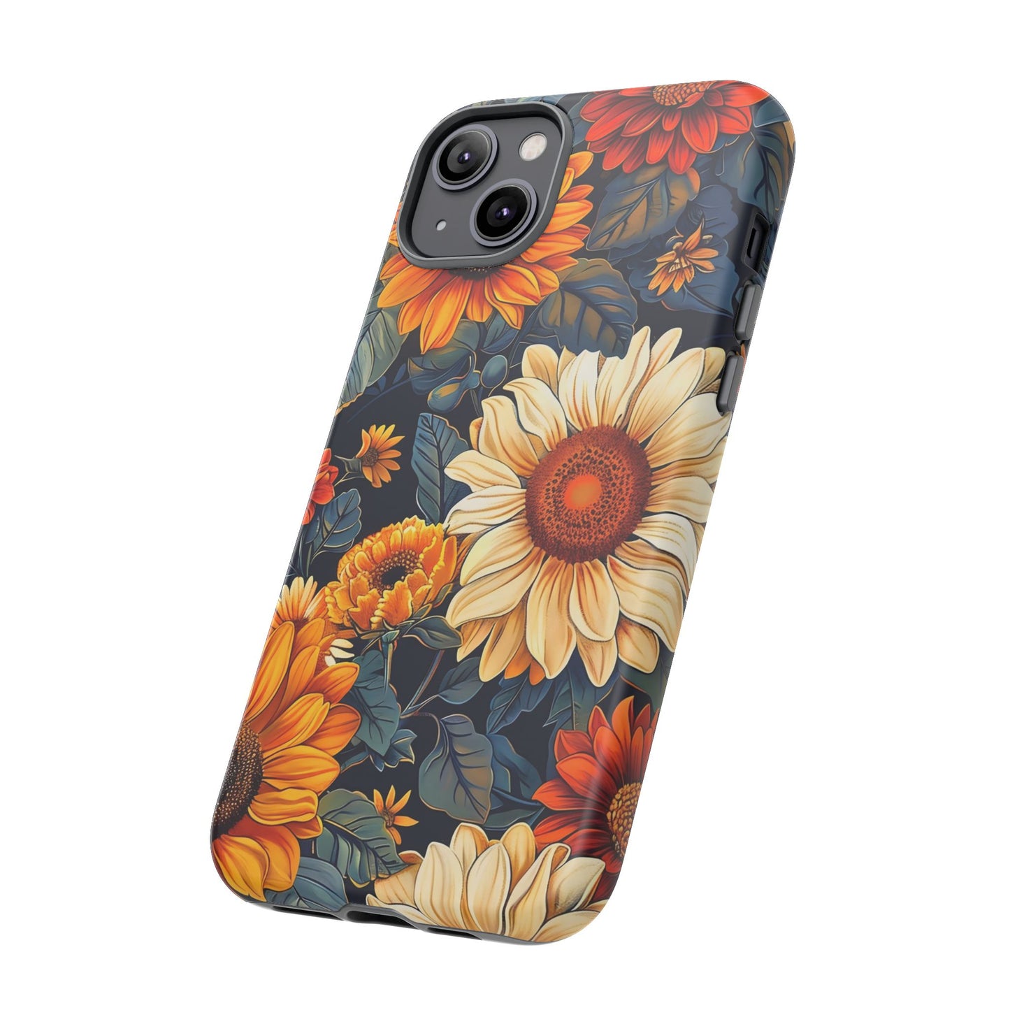 Floral Tough Phone Case | Sunflower Design, iPhone Cover, Protective Case, Gifts for Her, Floral Phone Accessory