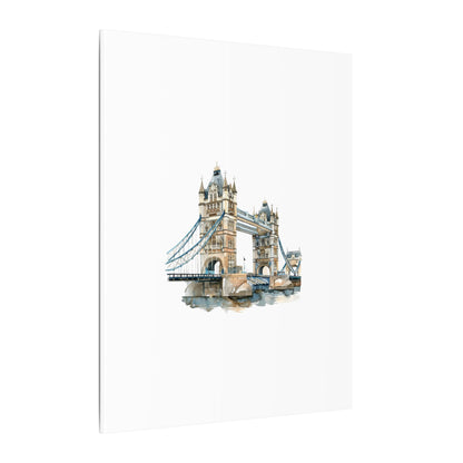 London Bridge Matte Canvas Wall Art, Elegant Home Decor, Unique Gift for Art Lovers, Travel Enthusiast Wall Decor, Modern Aesthetic
