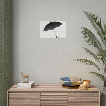Minimalist Umbrella Wall Art, Chic Home Decor Print, Stylish Poster, Rental Friendly Artwork, Black Umbrella Decor