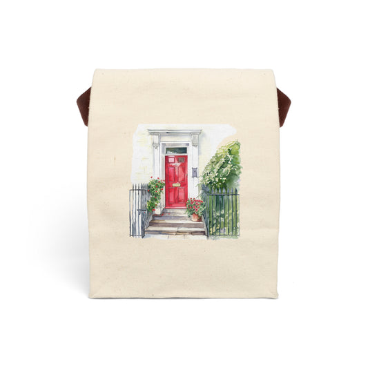 Artistic house Canvas Lunch Bag With Strap