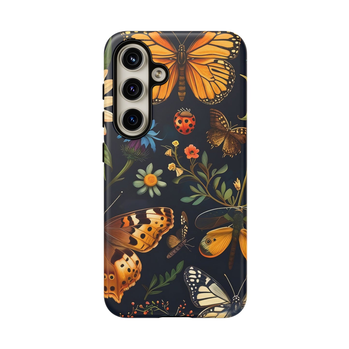 Nature-Inspired Phone Case | Floral Butterfly Design, Tough Phone Cover, Gift for Nature Lovers, Cute Butterfly Case, Home Decor