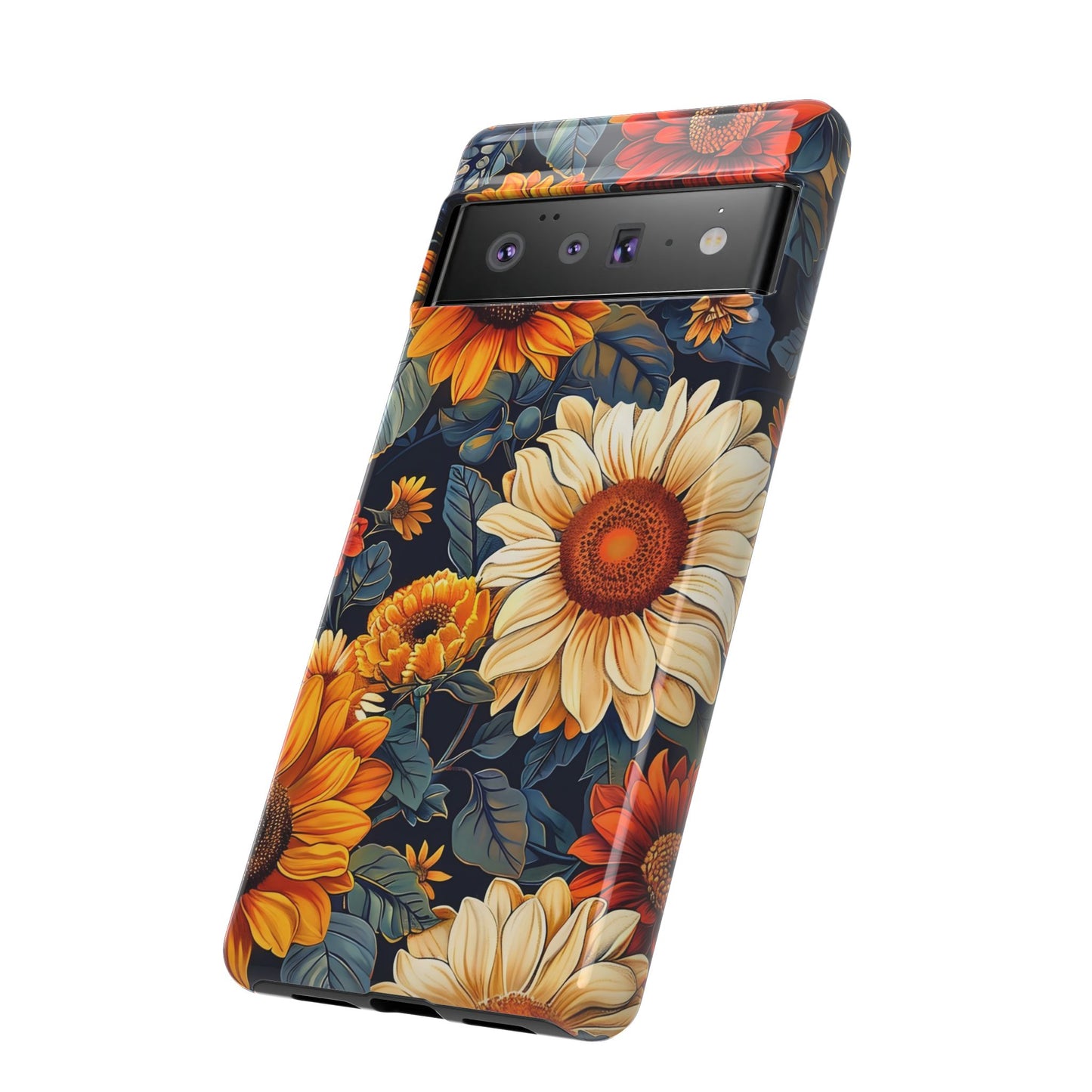 Floral Tough Phone Case | Sunflower Design, iPhone Cover, Protective Case, Gifts for Her, Floral Phone Accessory