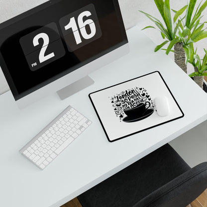 London Tea Themed Desk Mat, Chic Office Decor, Gift for Tea Lovers, Stylish Workspace Accessory, Home Office Essentials