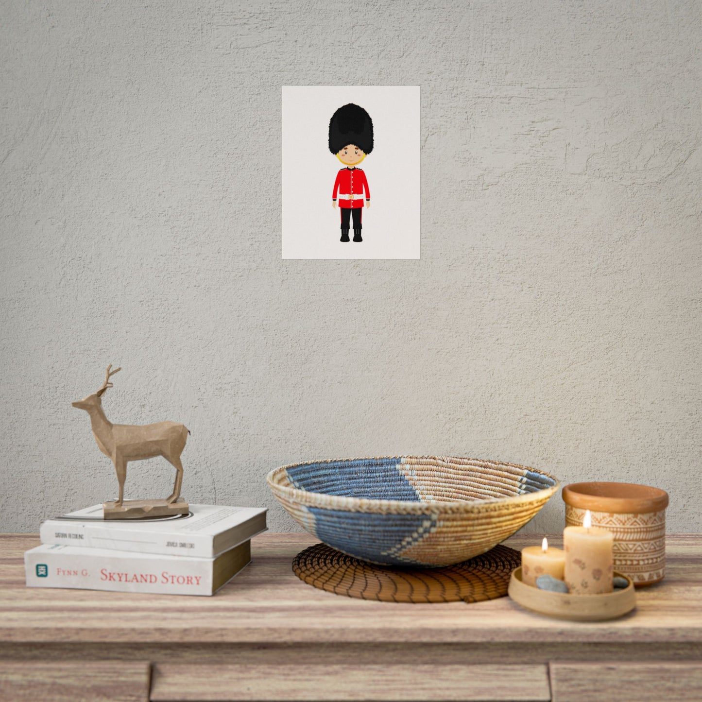 Adorable British Soldier Rolled Posters, Kids Room Decor, Unique Gift, Nursery Art, Educational Wall Art