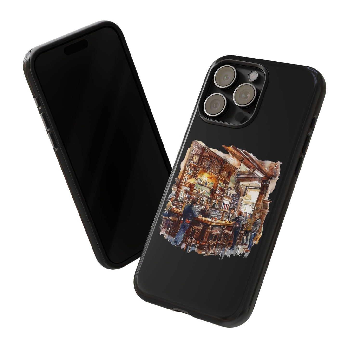 Artistic Phone Case - Cozy Pub Vibe, Trendy Smartphone Accessory, Gift for Friends, Modern Design, Durable Protection