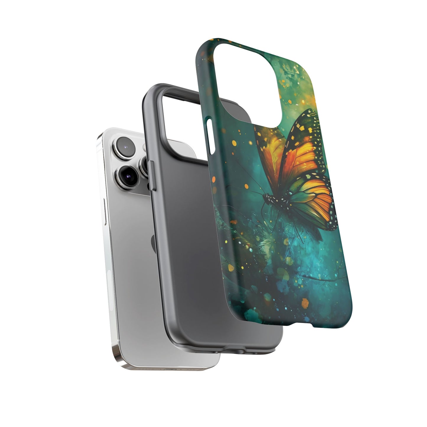 Colorful Butterfly Phone Case, Tough Cases for iPhone and Samsung, Cute Tech Accessories, Nature Lovers Gift, Vibrant Floral Design