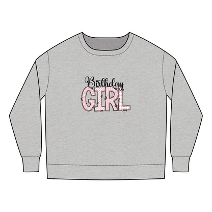 Toddler Sweatshirt - Leopard Print Birthday Girl Design for Sublimation