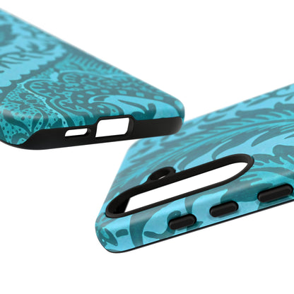 Protective Phone Case with Elegant Teal Design, Tough Cases, Floral Phone Cover, Stylish Smartphone Protection, Gifts for Her, Trendy [...]